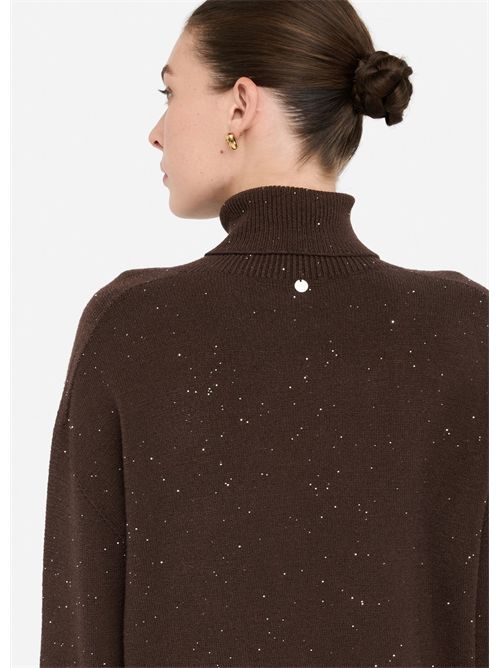 Dolcevita con micro paillettes LIU JO | MF5234MA27R/A4367